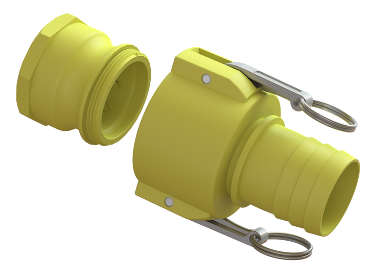 CPP Hypolock non-compatible coupling system for sodium hypochlorite transfer