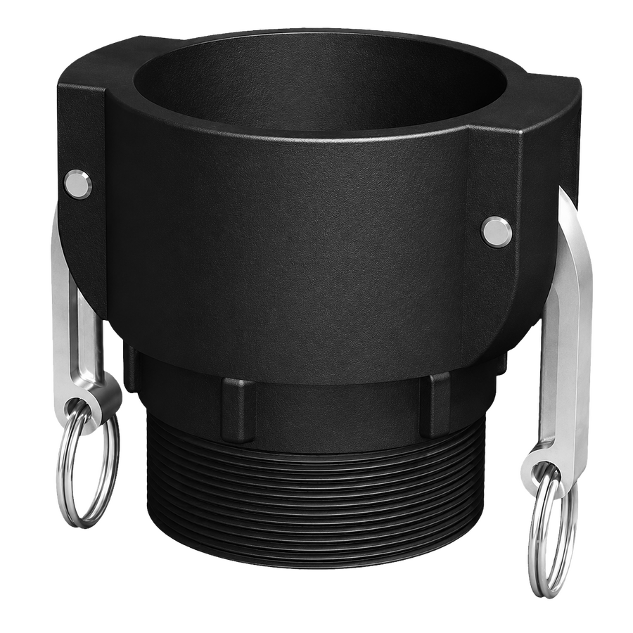 3″ Female Camlock × 3″ NPT Male (Type B) - GF Polypropylene - CPP®