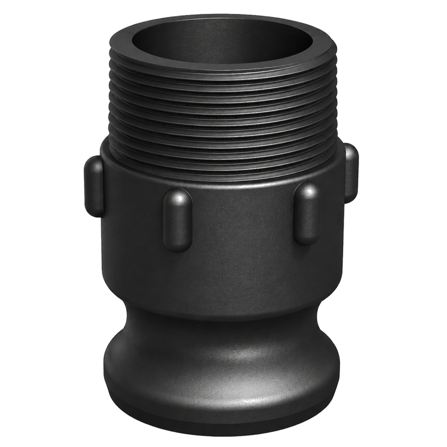 1½″ Male Camlock × 1½″ NPT Male (Type F) - GF Polypropylene - CPP®