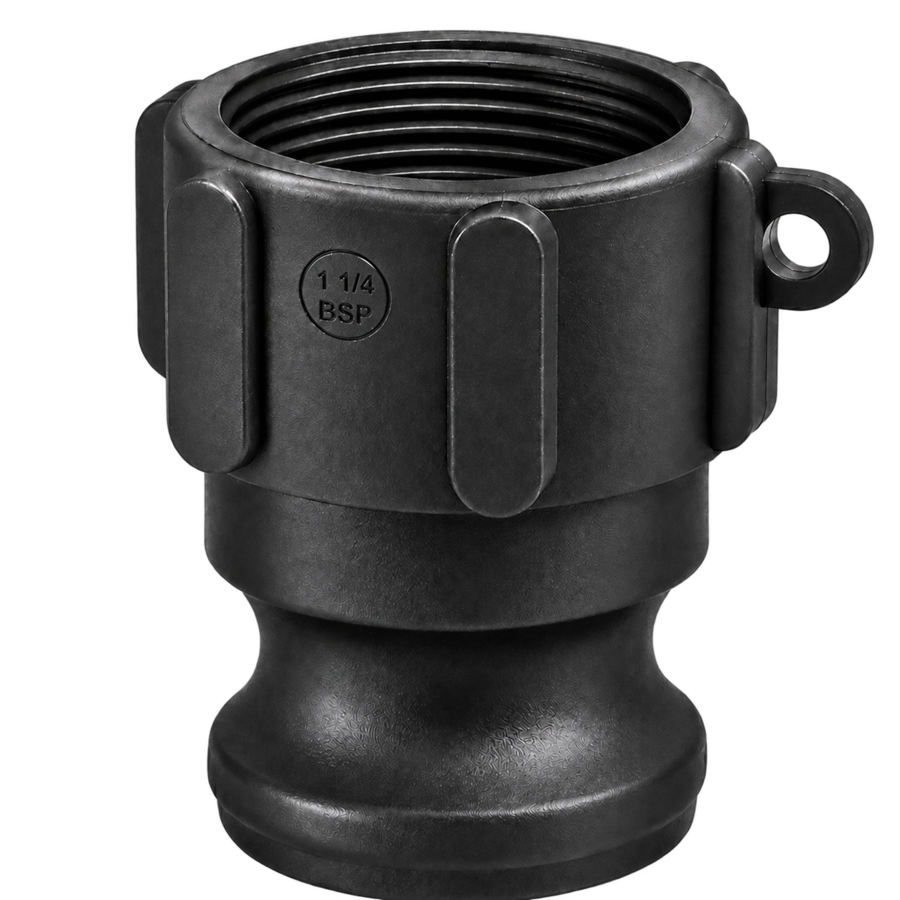 True 1¼″ Male Camlock × 1¼″ NPT Female (Type A) - GF Polypropylene - CPP®