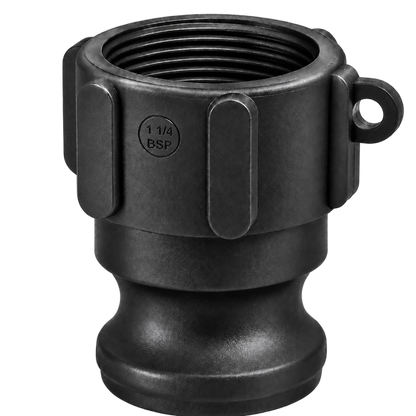 True 1¼″ Male Camlock × 1¼″ NPT Female (Type A) - GF Polypropylene - CPP®