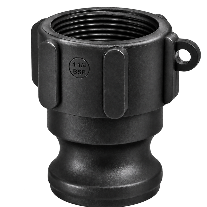 True 1¼″ Male Camlock × 1¼″ NPT Female (Type A) - GF Polypropylene - CPP®