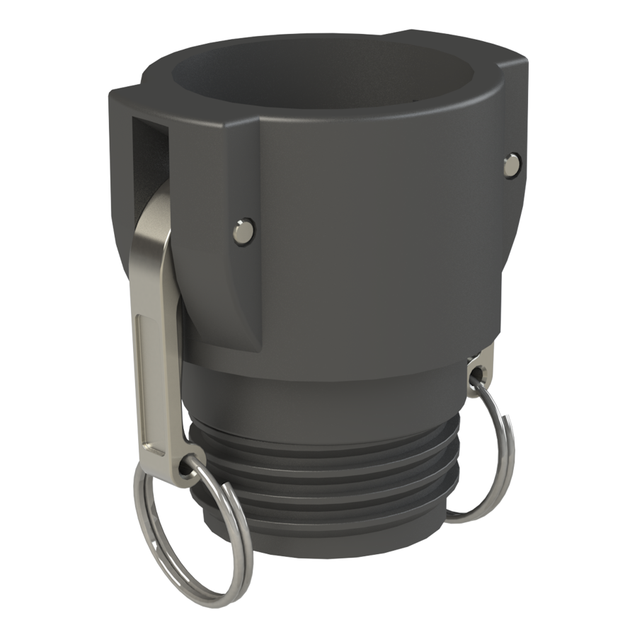 2'' Part ‘B’, 2'' Camlock coupler x S60X6 male buttress, G/P/P