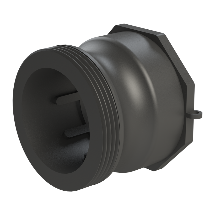 2’’ short Camlock male with 21B X 2’’ NPS female, gasket.