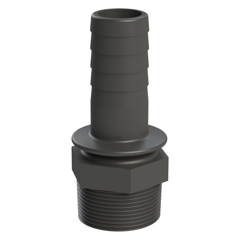 1¼″ BSPP Hex Male × 1¼″ (32 mm) Hose Tail - GF Polypropylene - CPP®