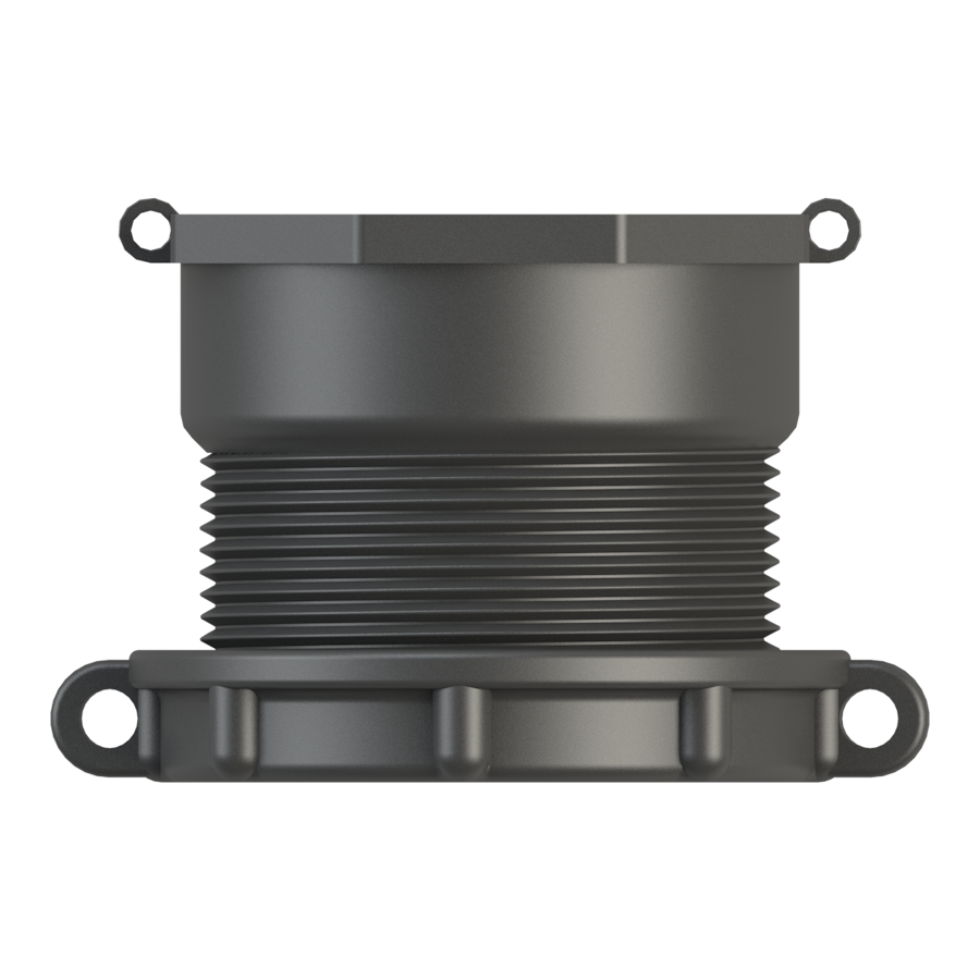 2'' NPT short male x S60x6 female, gasket, foil, cap