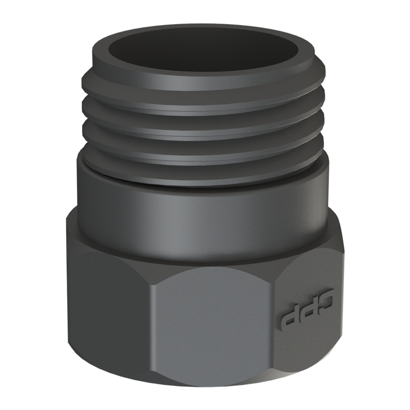 2″ BSPP Female × S60X6 Male IBC Adaptor - Sealed - GF Polypropylene - CPP®