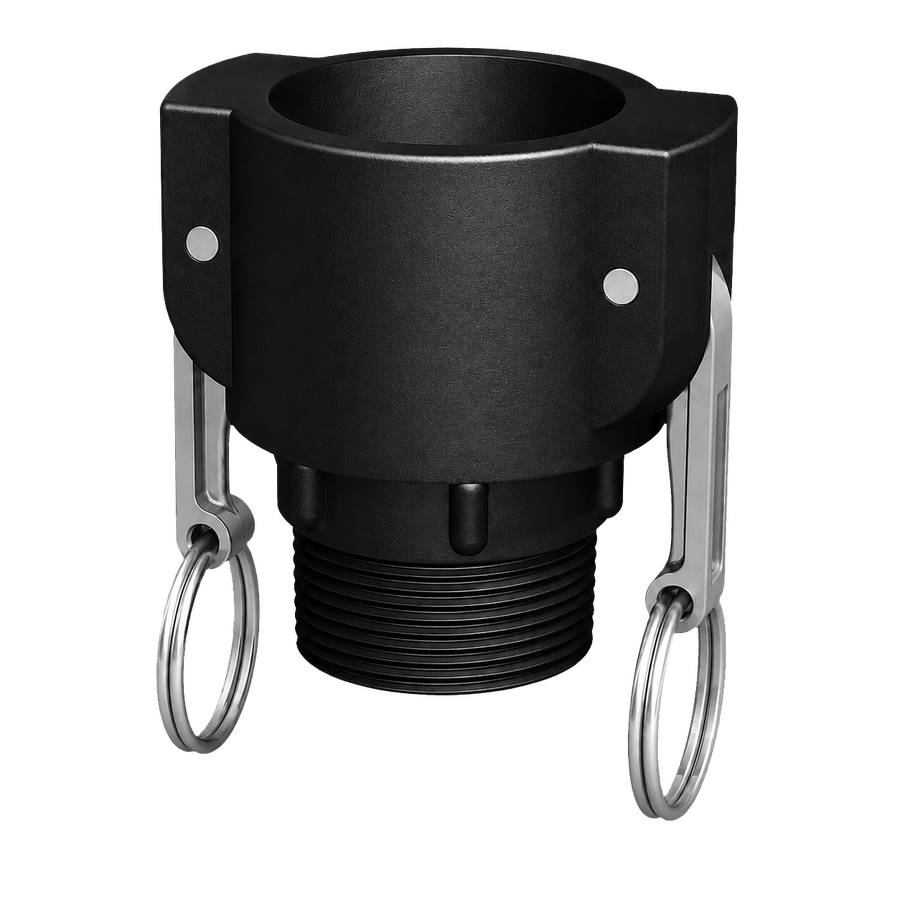 1½″ Female Camlock × 1½″ NPT Male (Type B) - GF Polypropylene - CPP®