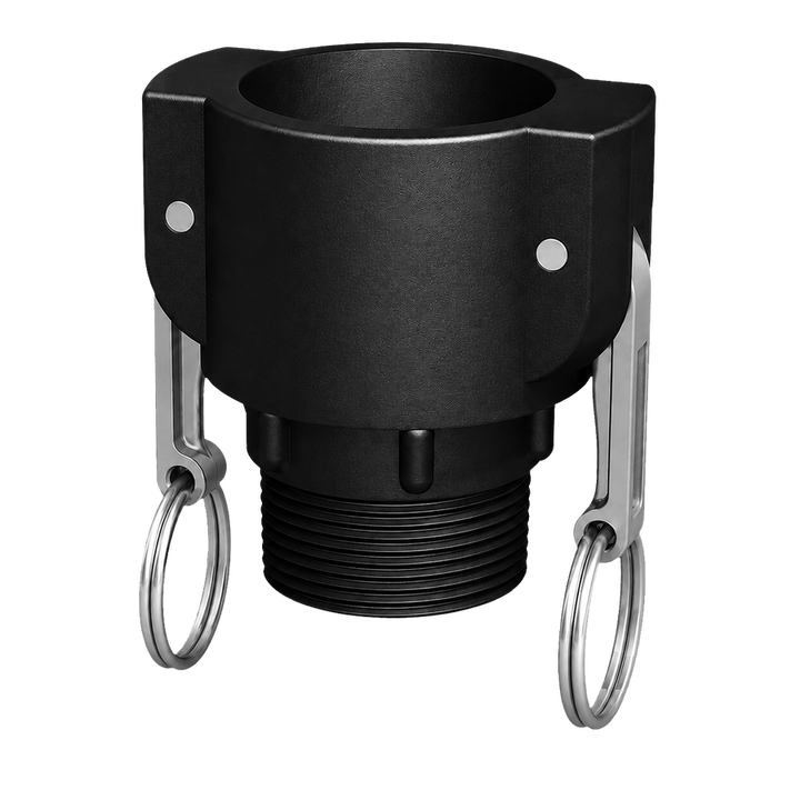 1½″ Female Camlock × 1½″ NPT Male (Type B) - GF Polypropylene - CPP®