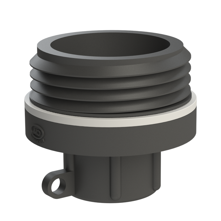 CPP® S56X4 Drum Thread × ¾″ BSPP Female in black glass-filled polypropylene – product view 1