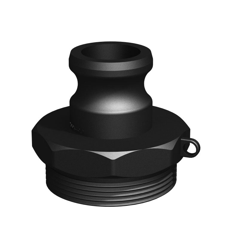 BCS G2 × 11.5 (2″ BSP/NPS) Drum Thread × 1″ Male Camlock – GF Polypropylene – CPP®