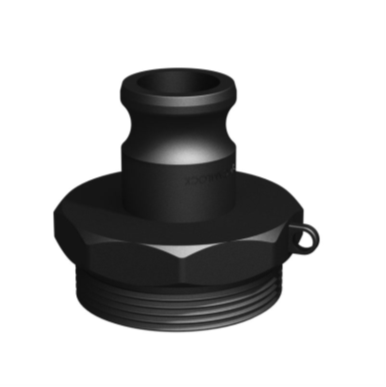 BCS G2 × 11.5 (2″ BSP/NPS) Drum Thread × ¾″ Male Camlock – GF Polypropylene – CPP®