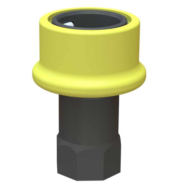 1″ Dry-Shut™ Female Valved Coupler × 1″ BSPP Female - GF Polypropylene - Viton® - CPP®