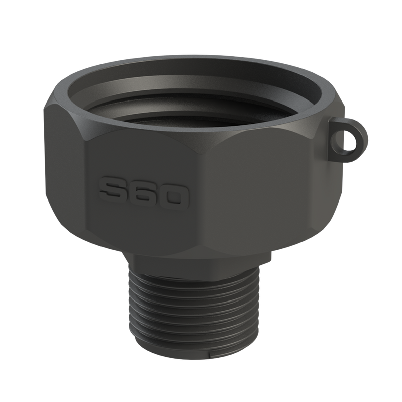 S60X6 Female × 1″ BSPP Hex Male - GF Polypropylene - CPP®