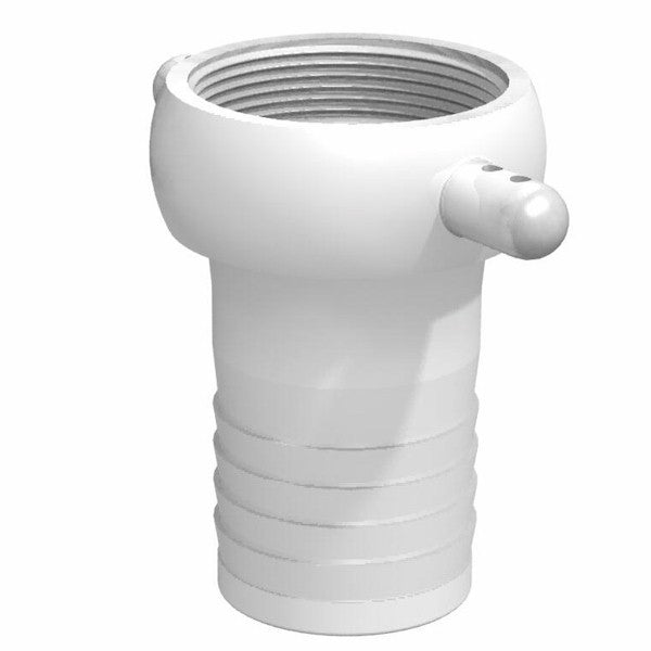 CPP® 2 inch BSPP lugged female coupling with 2 inch 50 mm hose tail in natural polypropylene
